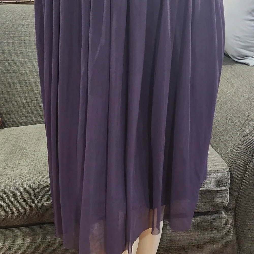 London Times Purple Tie-Strap Midi Dress - Picture 2 of 11